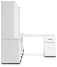 Newport White Large Peninsula Door Wall Desk
