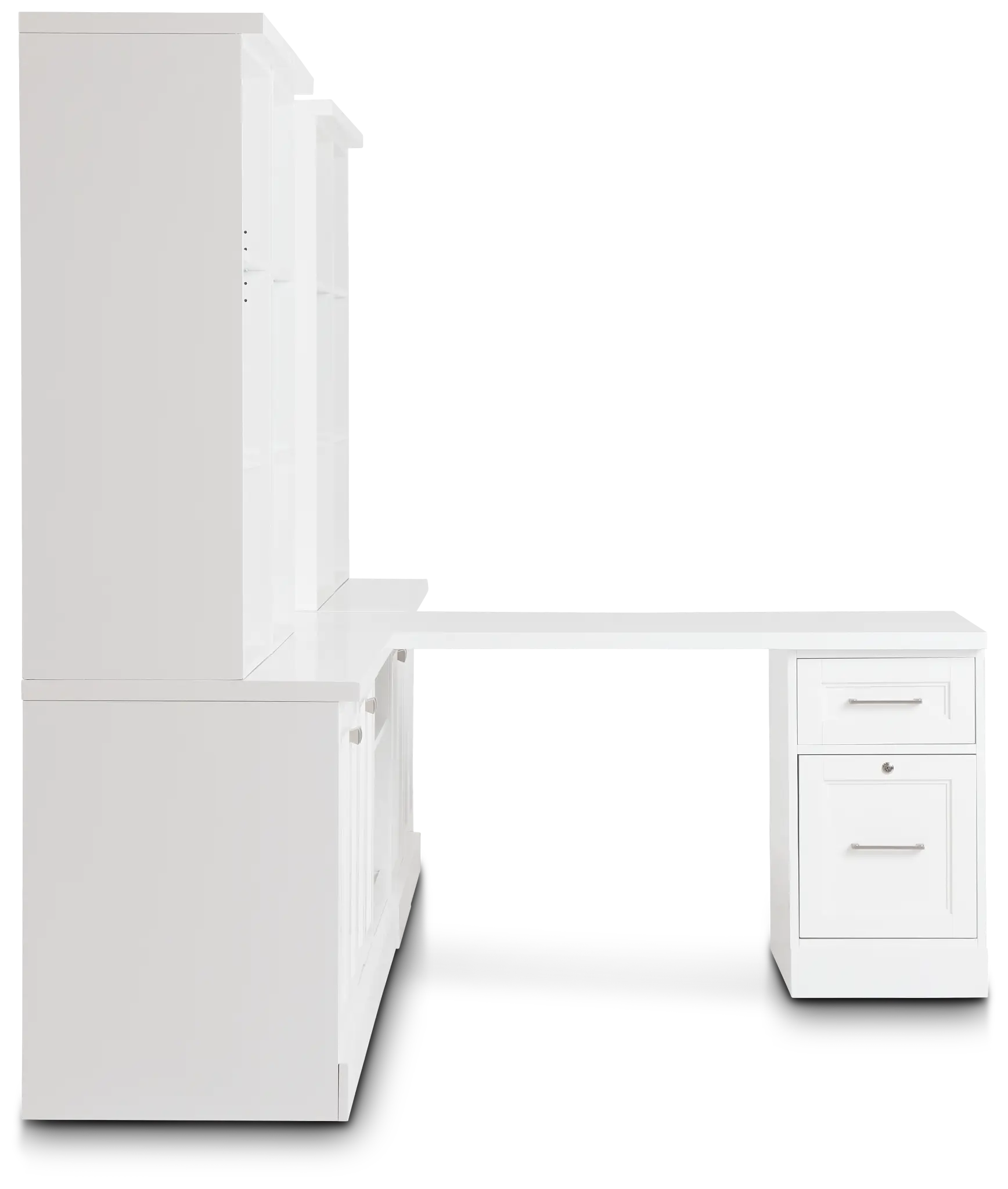Newport White Large Peninsula Door Wall Desk Newport White Large Peninsula Door Wall Desk