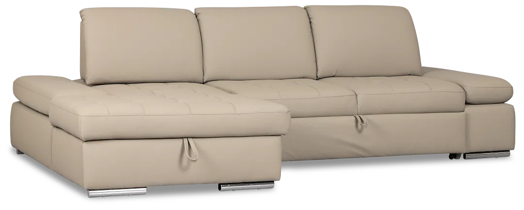Eden Gray Micro Left Chaise Sleeper Sectional