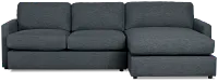 Noah Dark Blue Fabric Small Right Chaise Sectional