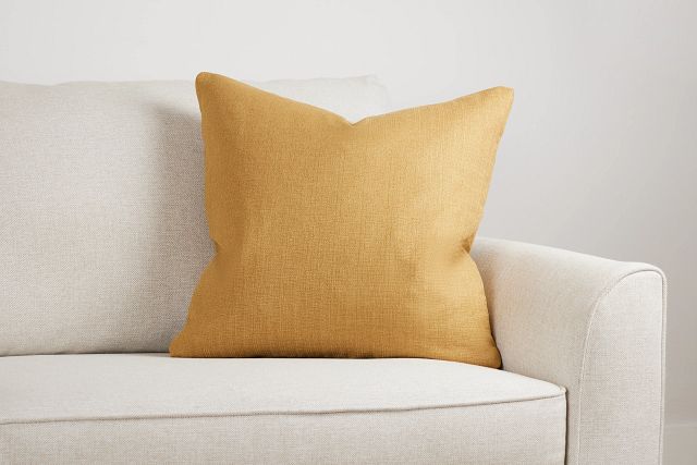 Zeke Yellow 22" Accent Pillow
