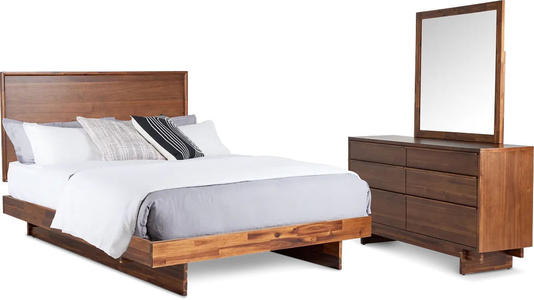 Bowery Dark Tone Platform Bedroom