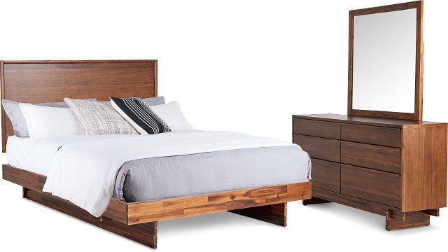 Bowery Dark Tone Platform Bedroom