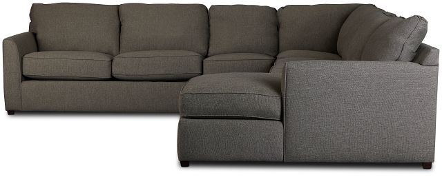 Asheville Brown Fabric Right Chaise Innerspring Sleeper Sectional