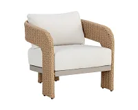 Anya Light Brown Ivory Accent Chair