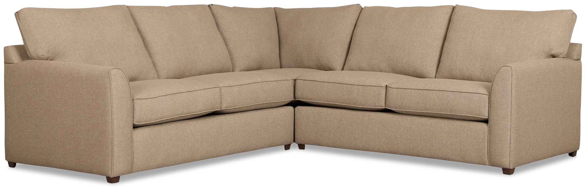 Tate Brown Fabric Medium 2-arm Left Cooling Memory Foam Sleeper Sect