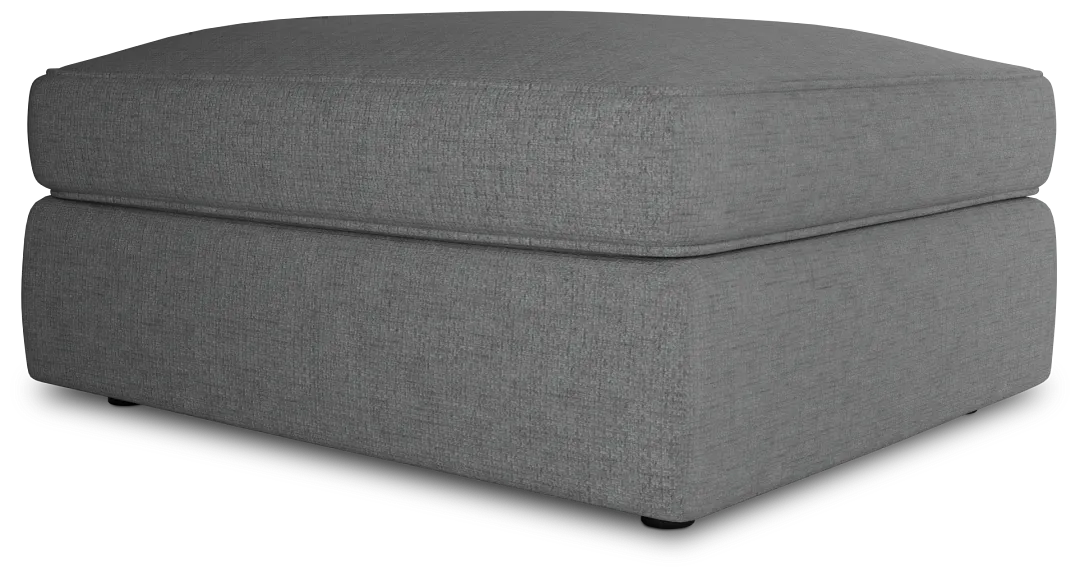 Siesta Suave Gray Fabric Ottoman