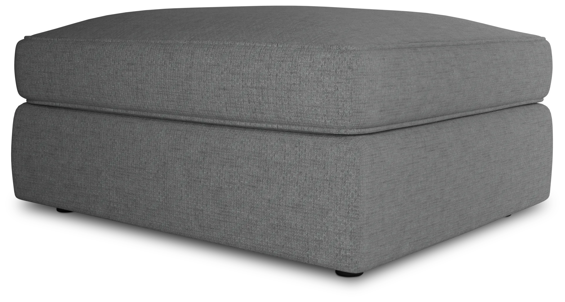 Siesta Suave Gray Fabric Ottoman