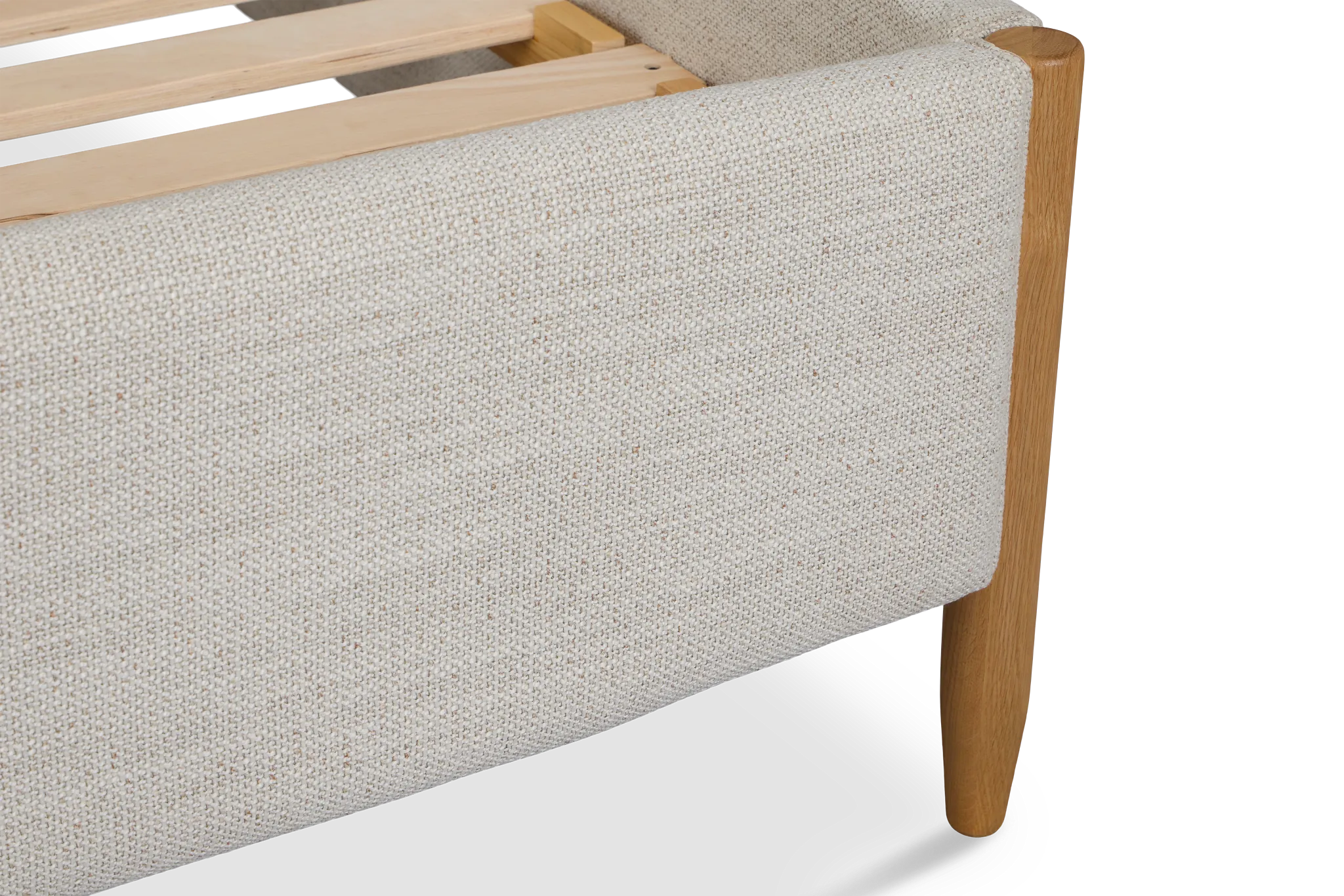 Stockton White Uph Panel Bed