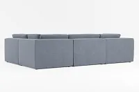 Destin Victory Dark Blue Fabric 6-piece Pit Sectional