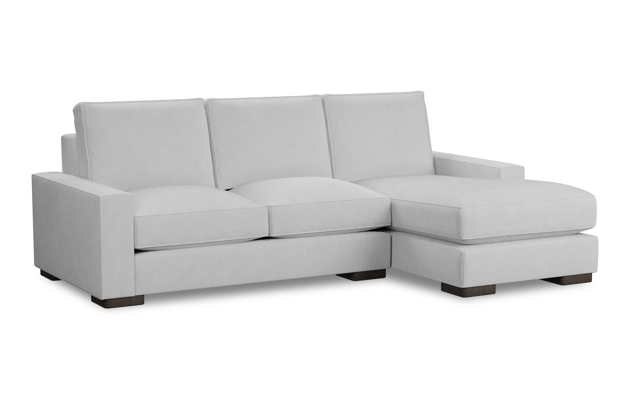 Edgewater Suave White Right Chaise Sectional