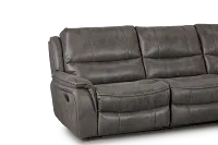 Dober Dark Gray Micro Medium Dual Manual 2-arm Sectional
