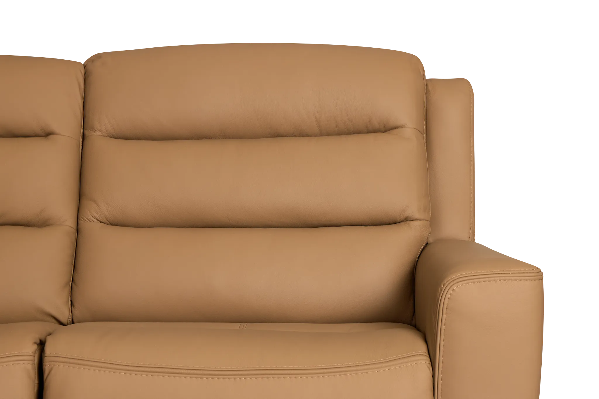 Wilder Brown Leather Small Dual Power Reclining Two-arm Sectional
