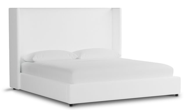Captiva Peyton White 60" Upholstered Shelter Bed