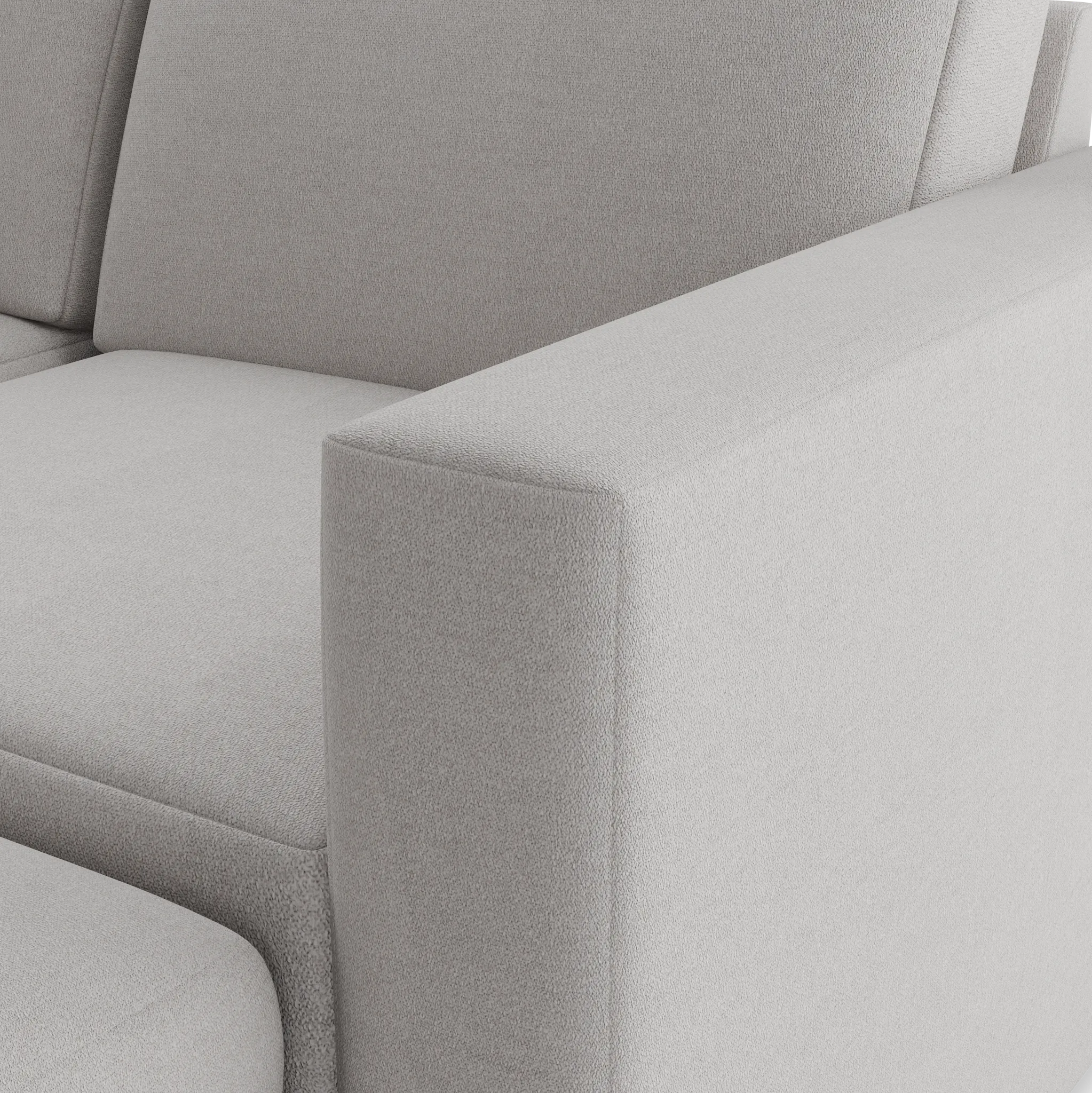 Citymod Light Gray Fabric 6-piece Pit Sectional