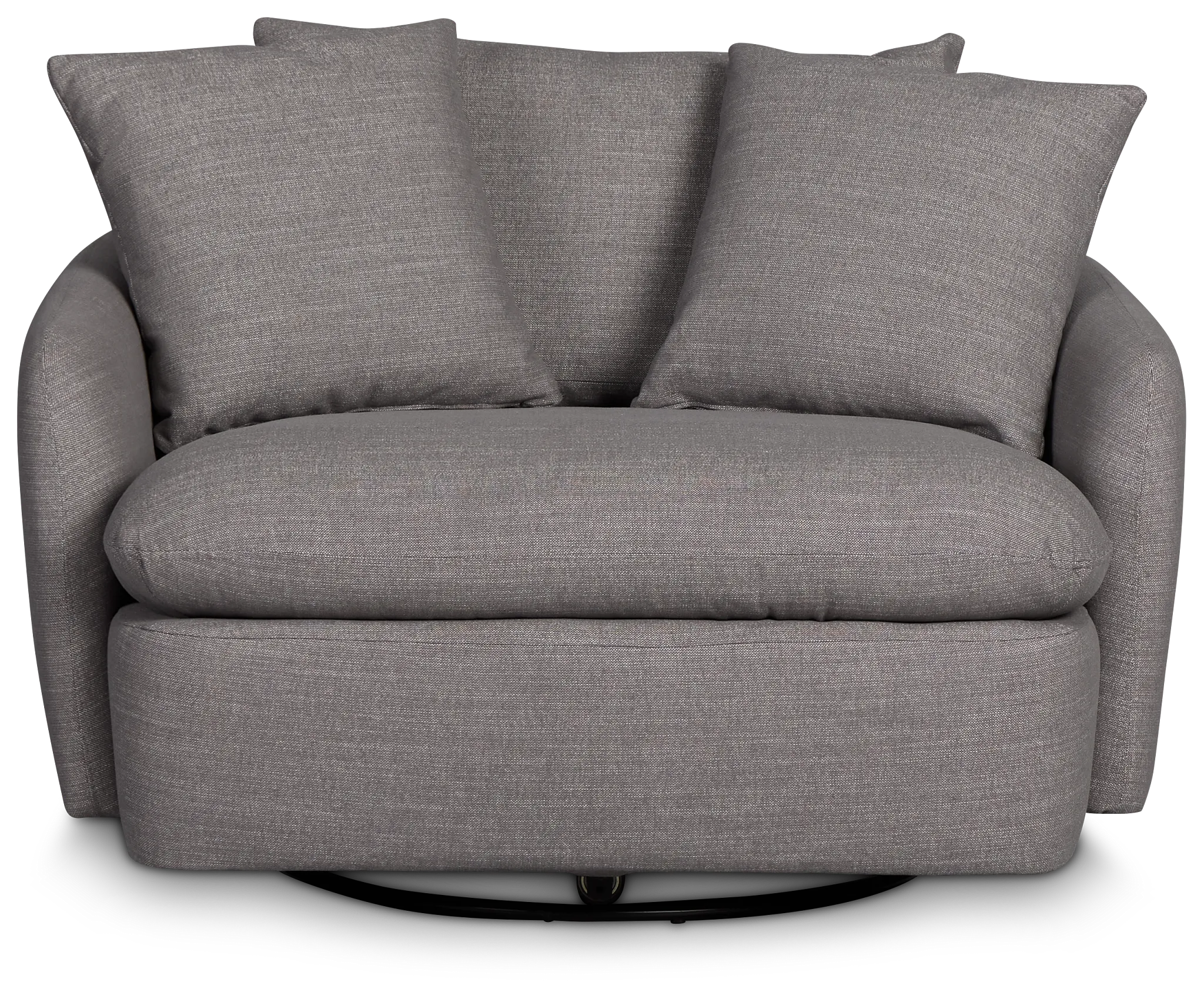 Serena Gray Fabric Swivel Chair