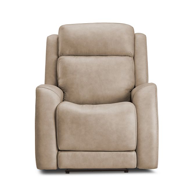 Rawlings Taupe Leather Power Recliner (7)
