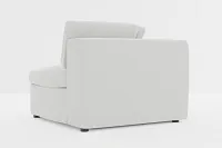 Destin Delray Pewter Fabric Corner Chair