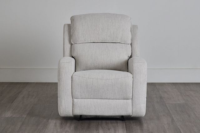 beige fabric recliner