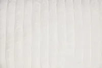 Teddy White Fabric Ottoman