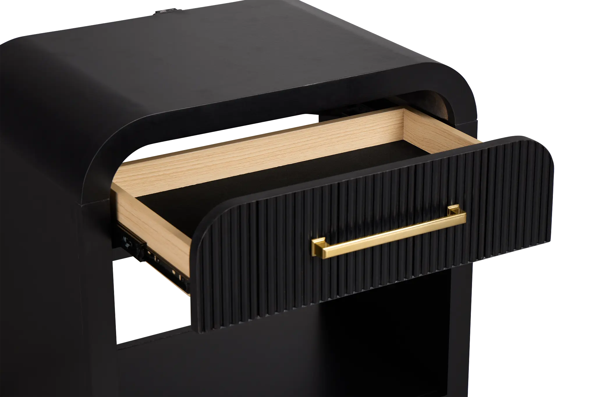 Lyndie Black 1-drawer Nightstand Lyndie Black 1-drawer Nightstand