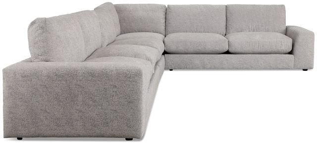 Calista Pewter Fabric Large Two-arm Sectional