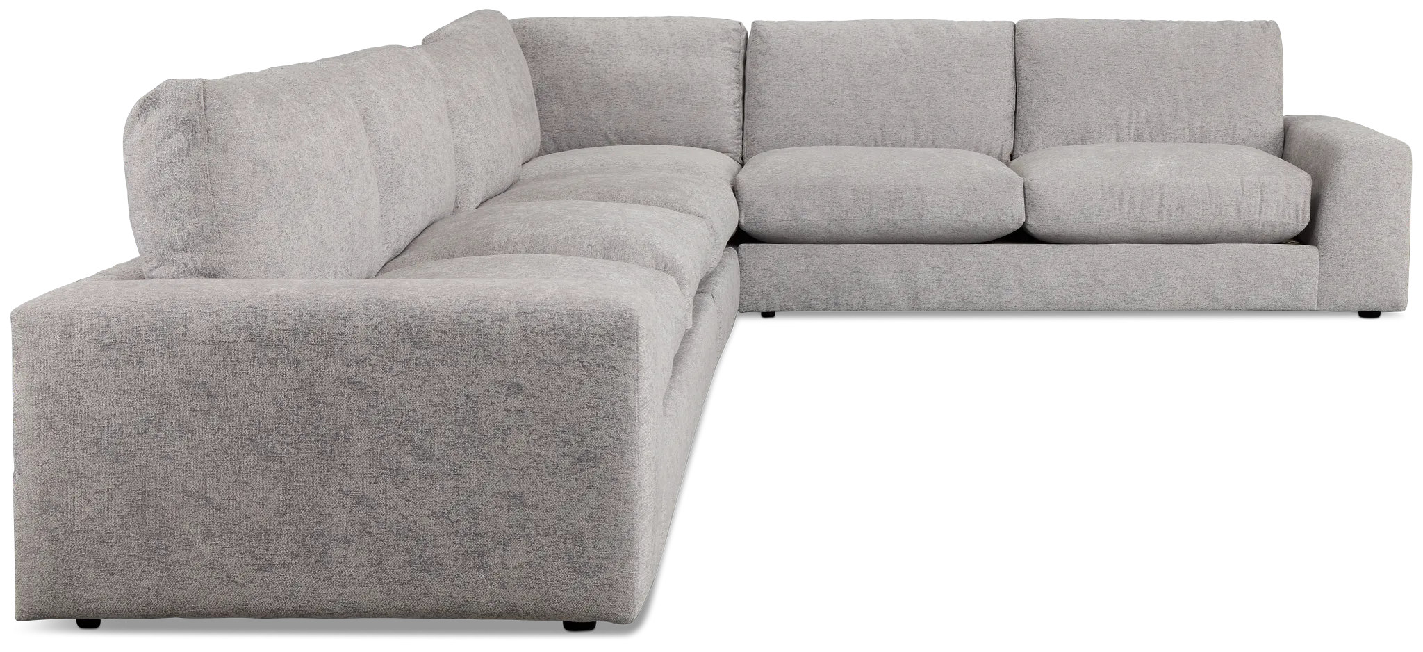 Calista Pewter Fabric Large Two-arm Sectional