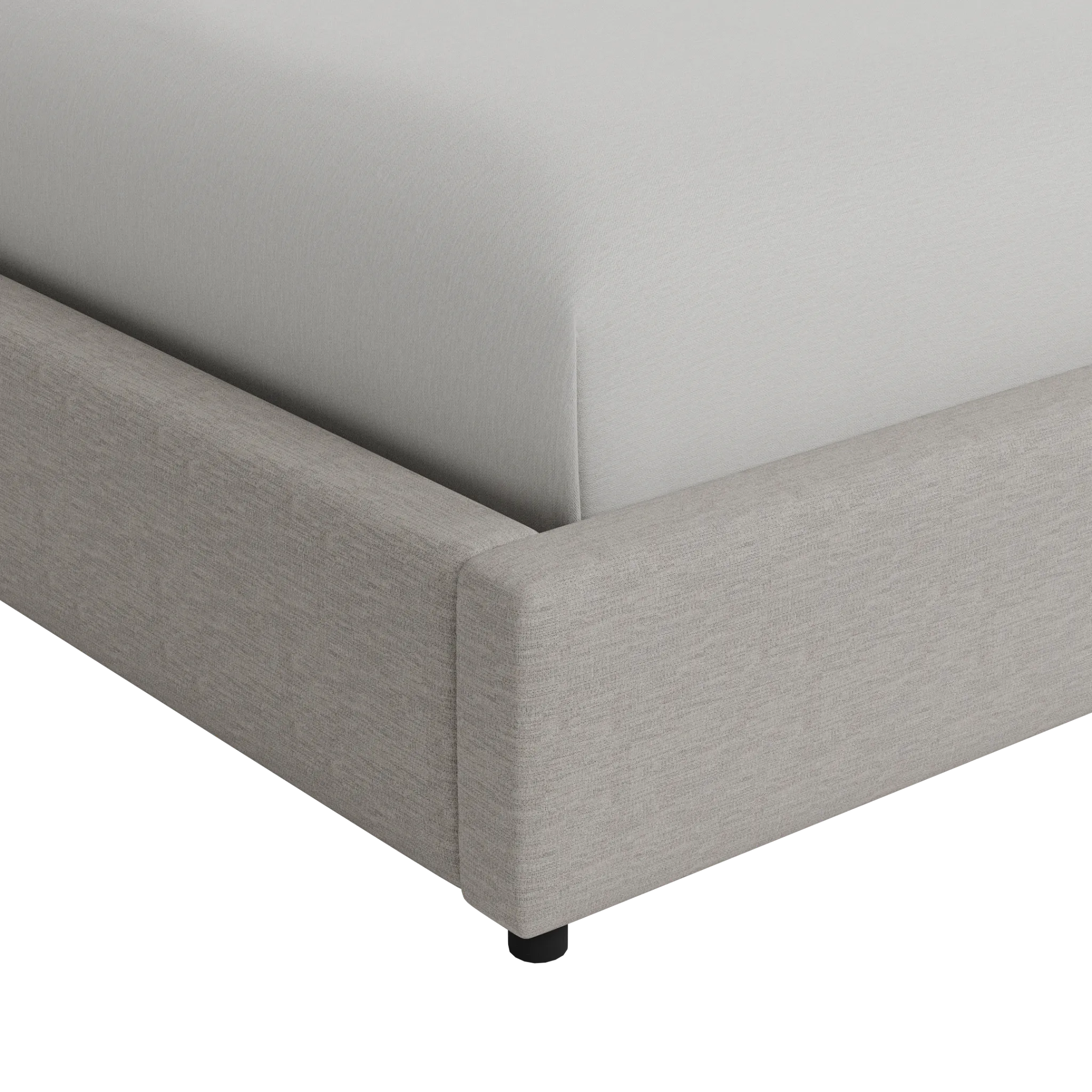 Grayton Maguire Pewter 54" Upholstered Platform Bed