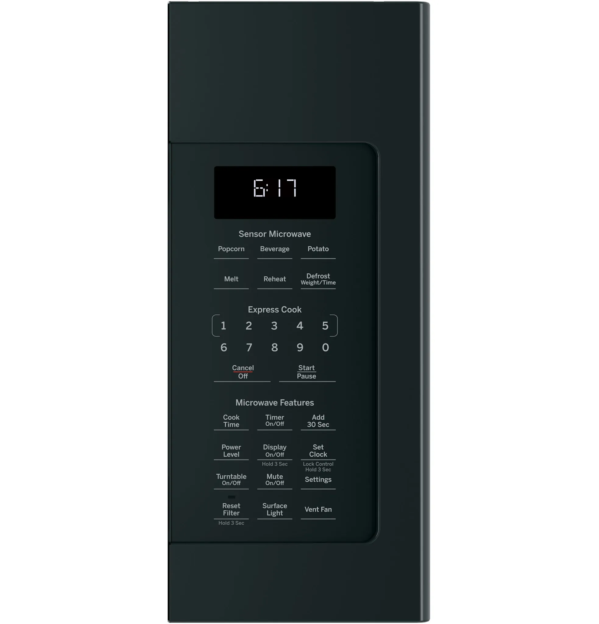 Ge 6175 Series Black Over-the-range Microwave