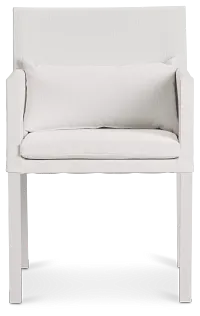 Lisbon White Cushioned Chair