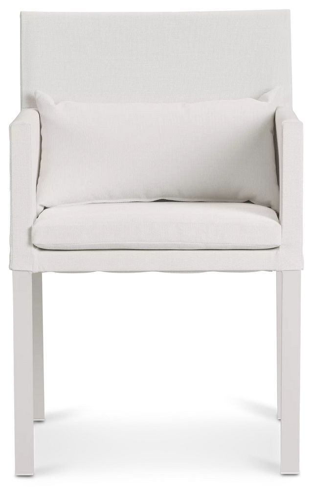 Lisbon White Cushioned Chair (1)