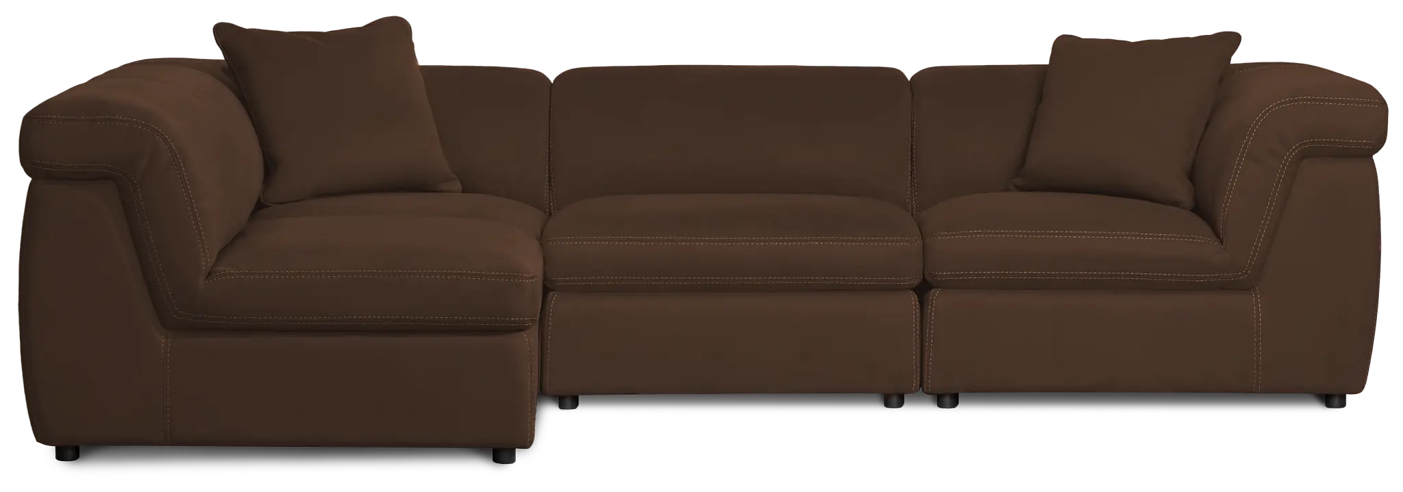 Aria Dark Brown Micro Immersive 4-piece Modular Sectional W/1 Speaker Aria Dark Brown Micro Immersive 4-piece Modular Sectional W/1 Speaker