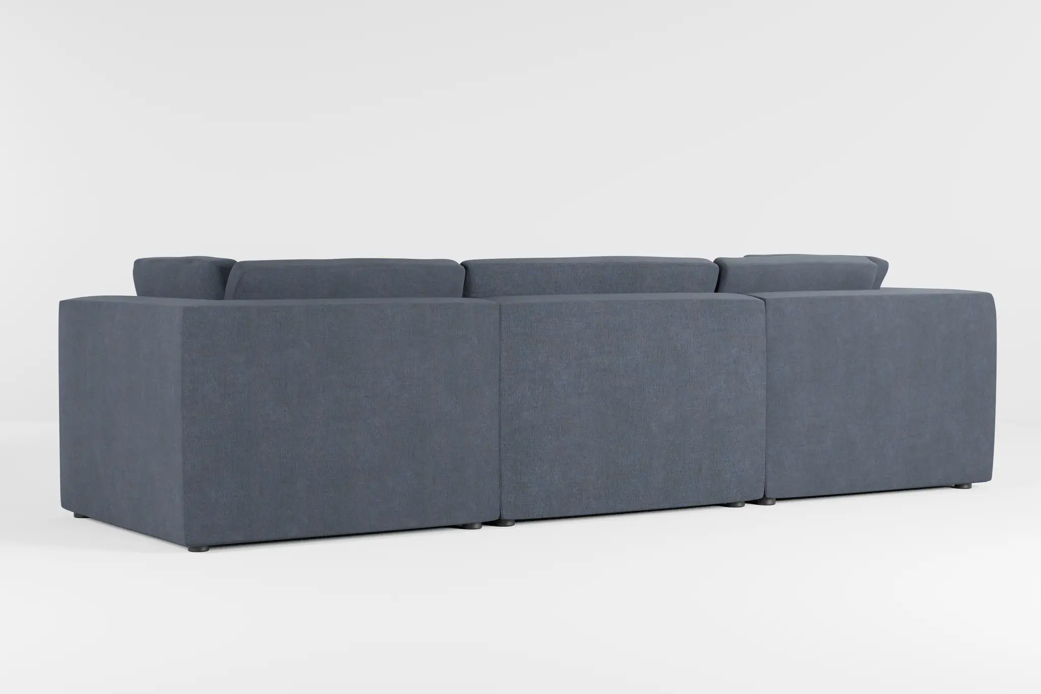 Destin Victory Dark Blue Fabric 4-piece Bumper Sectional Destin Victory Dark Blue Fabric 4-piece Bumper Sectional