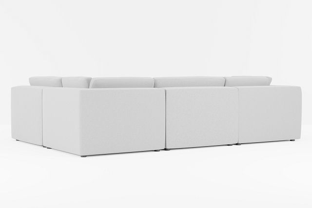 Destin Suave Gray Fabric 6-piece Pit Sectional