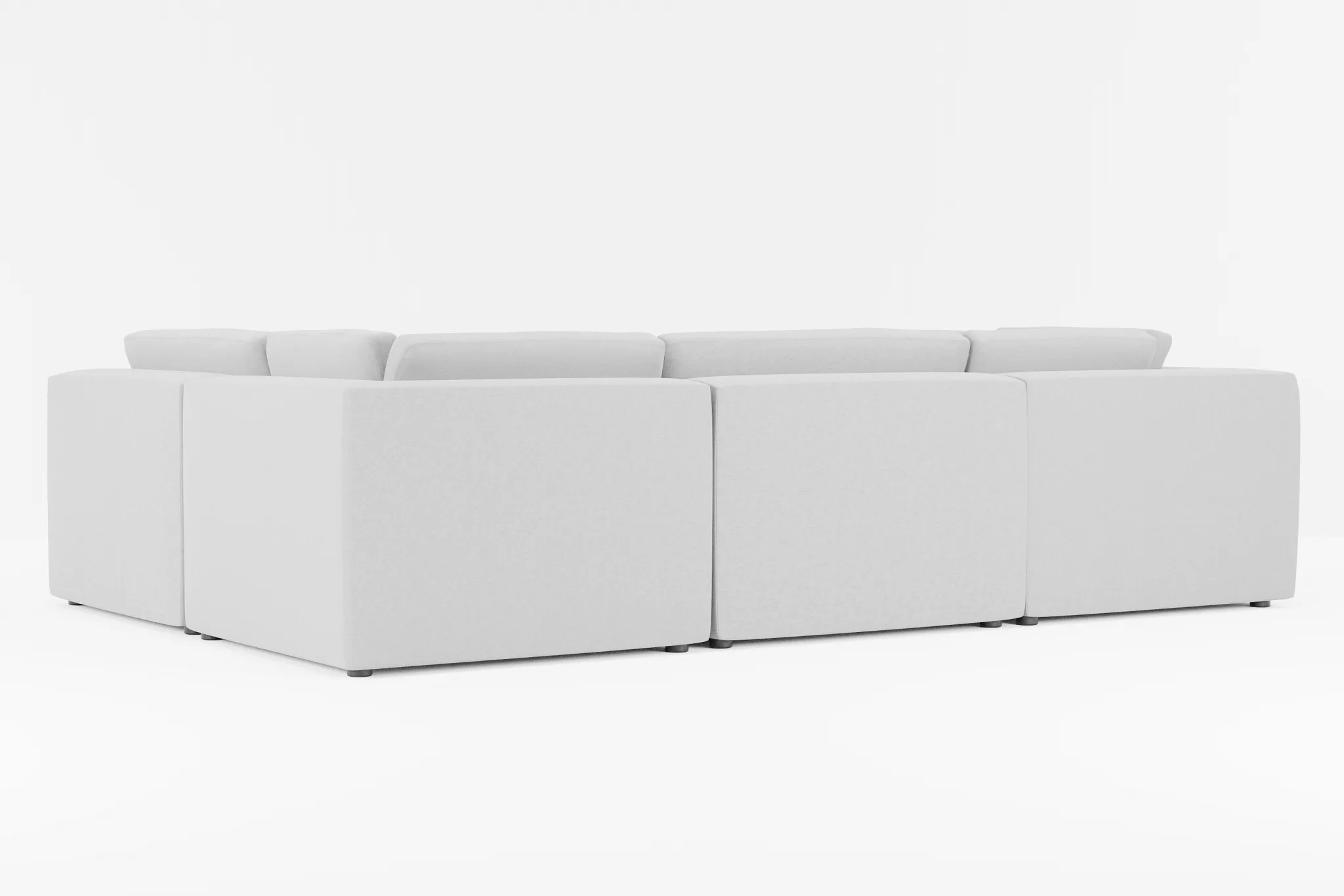 Destin Suave Gray Fabric 6-piece Pit Sectional