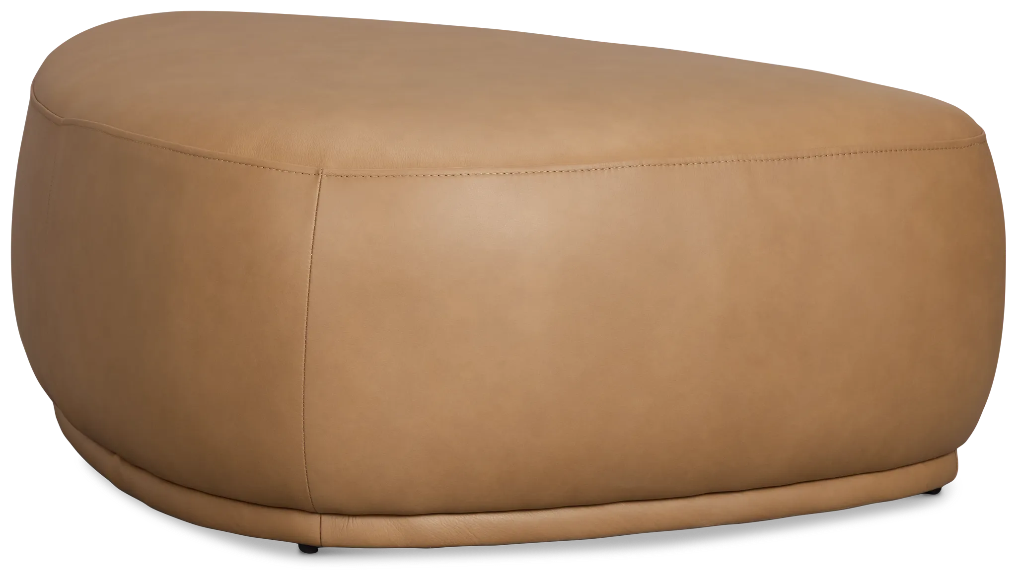 Jovi Brown Leather Large Accent Ottoman