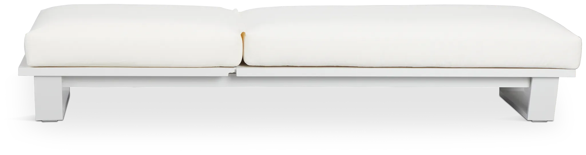 Exuma White Aluminum Cushioned Chaise