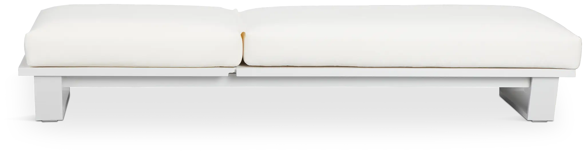 Exuma White Aluminum Cushioned Chaise Exuma White Aluminum Cushioned Chaise