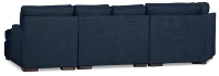 Sinclair Dark Blue Fabric Right Chaise Cuddler Sectional