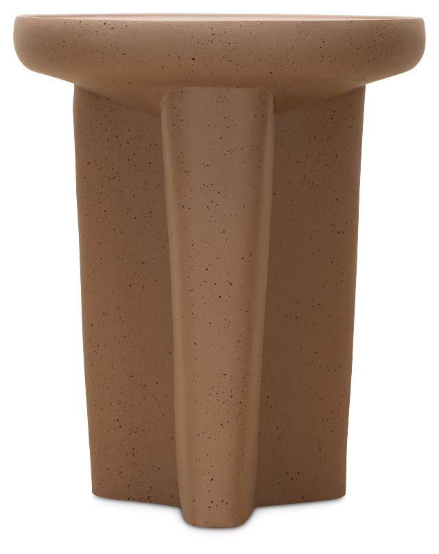 Hali Polyresin Brown Accent Table