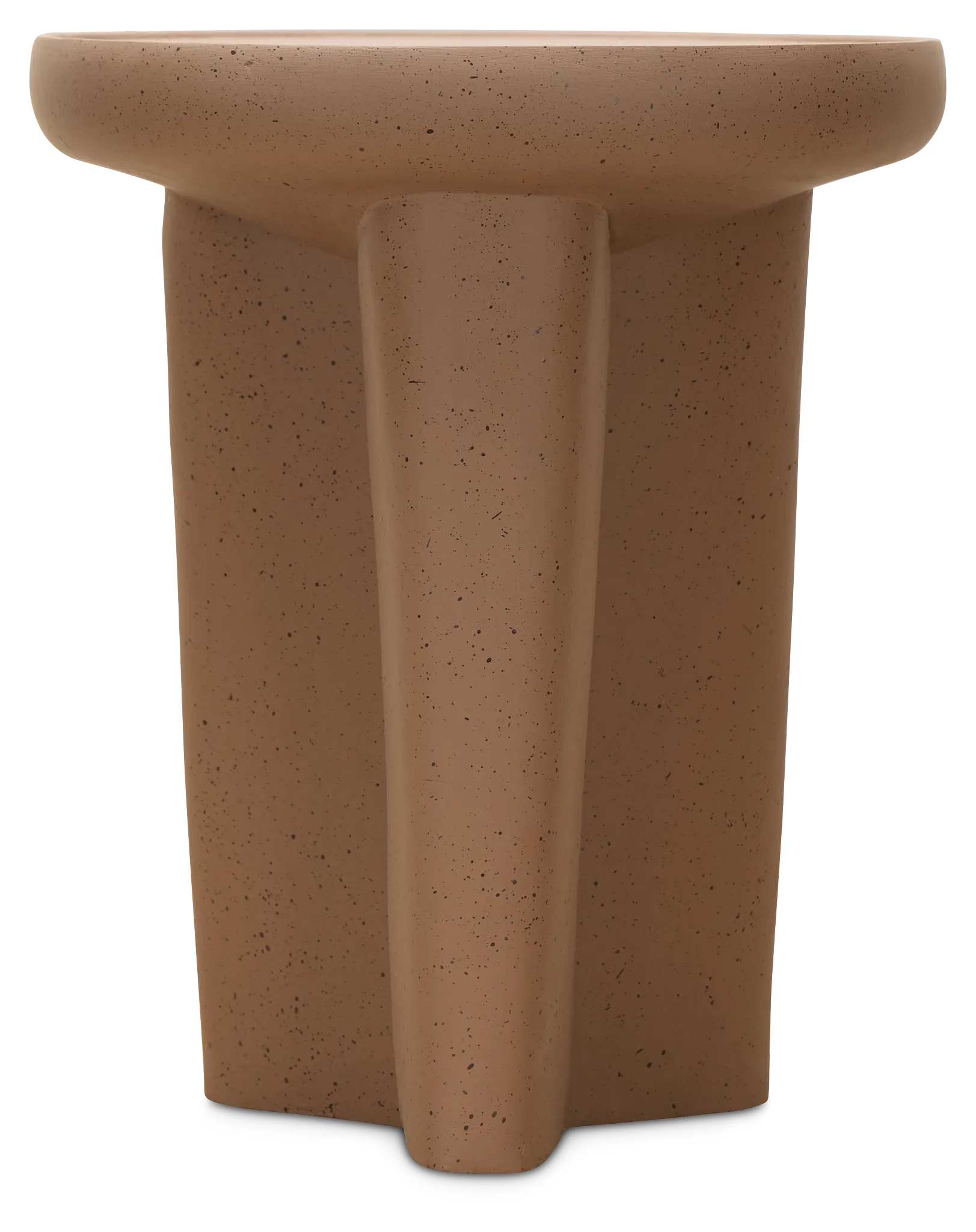 Hali Polyresin Brown Accent Table