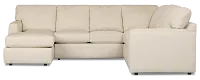 Rhodes Beige Fabric Medium Left Chaise Sectional