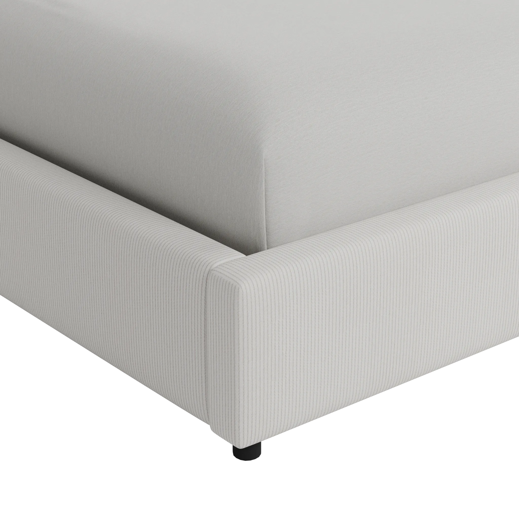 Grayton Lucy Light Beige 44" Upholstered Platform Bed