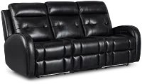 Omega Black Micro Power Reclining Sofa