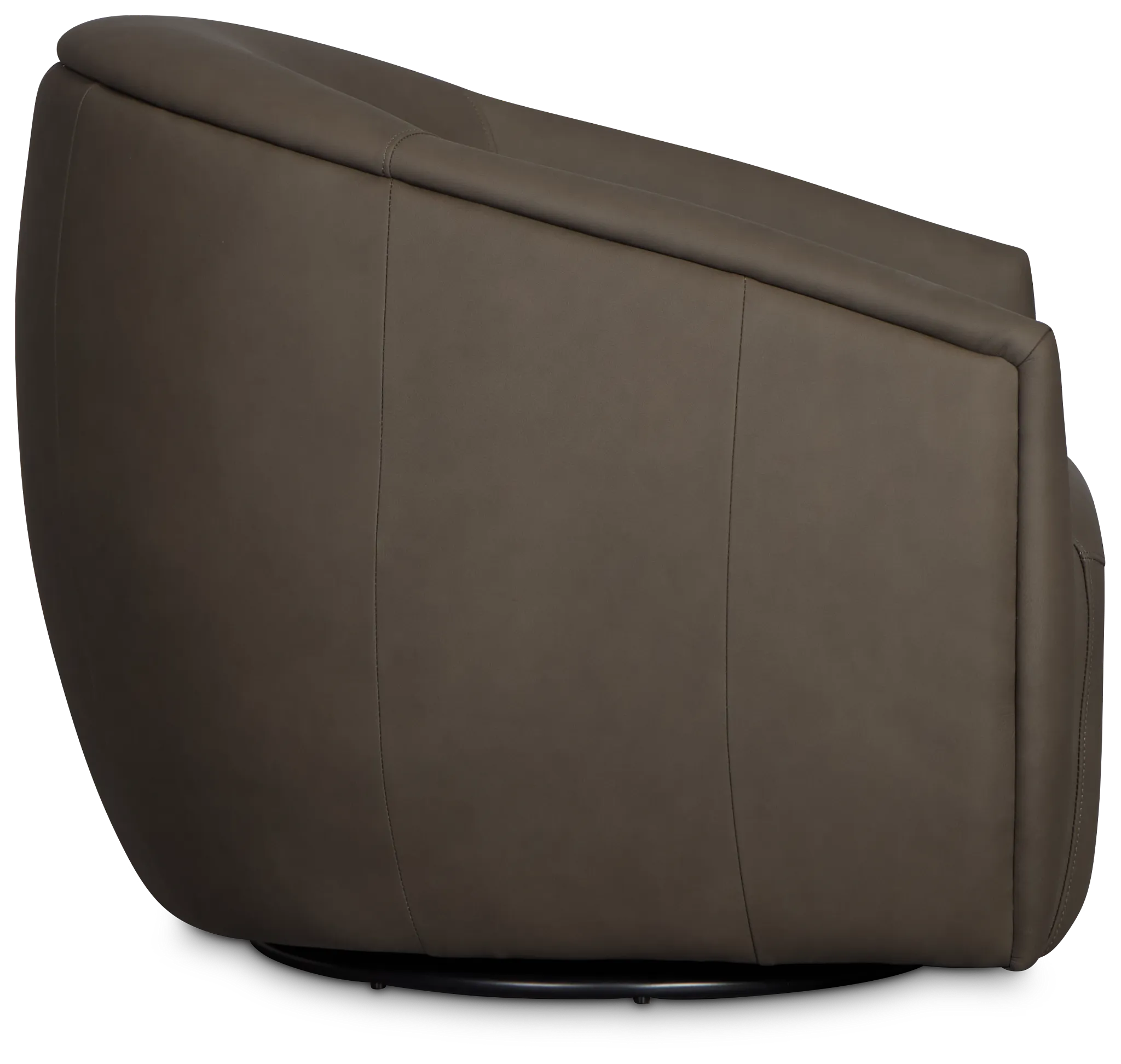 Kellan Dark Gray Leather Swivel Chair