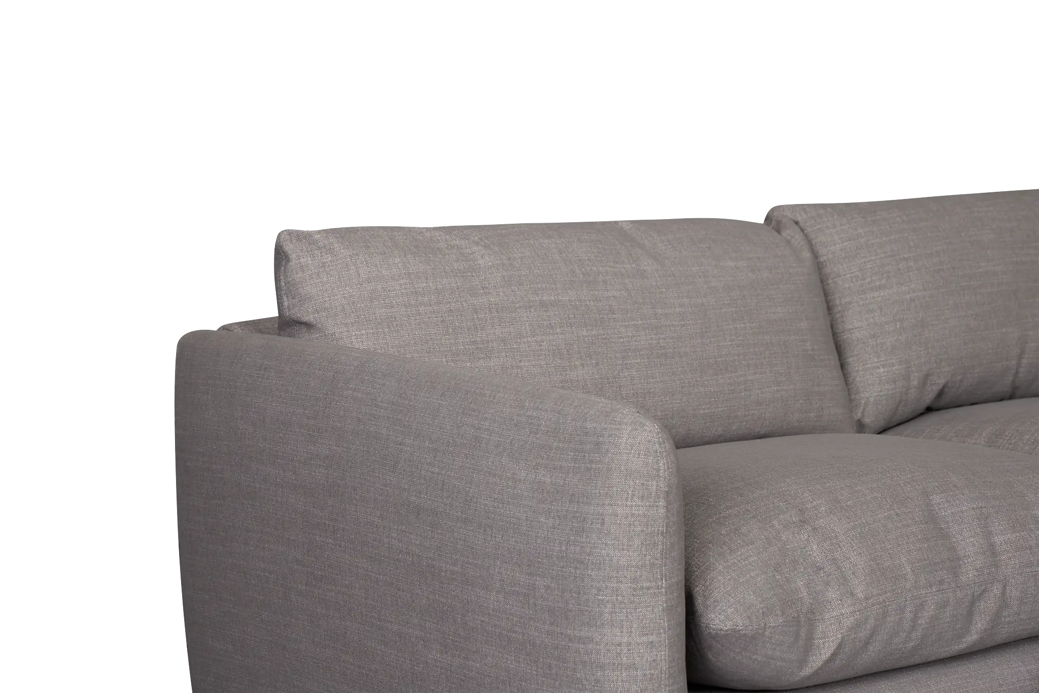 Serena Gray Fabric 5-piece Right Facing Bumper Sectional Serena Gray Fabric 5-piece Right Facing Bumper Sectional