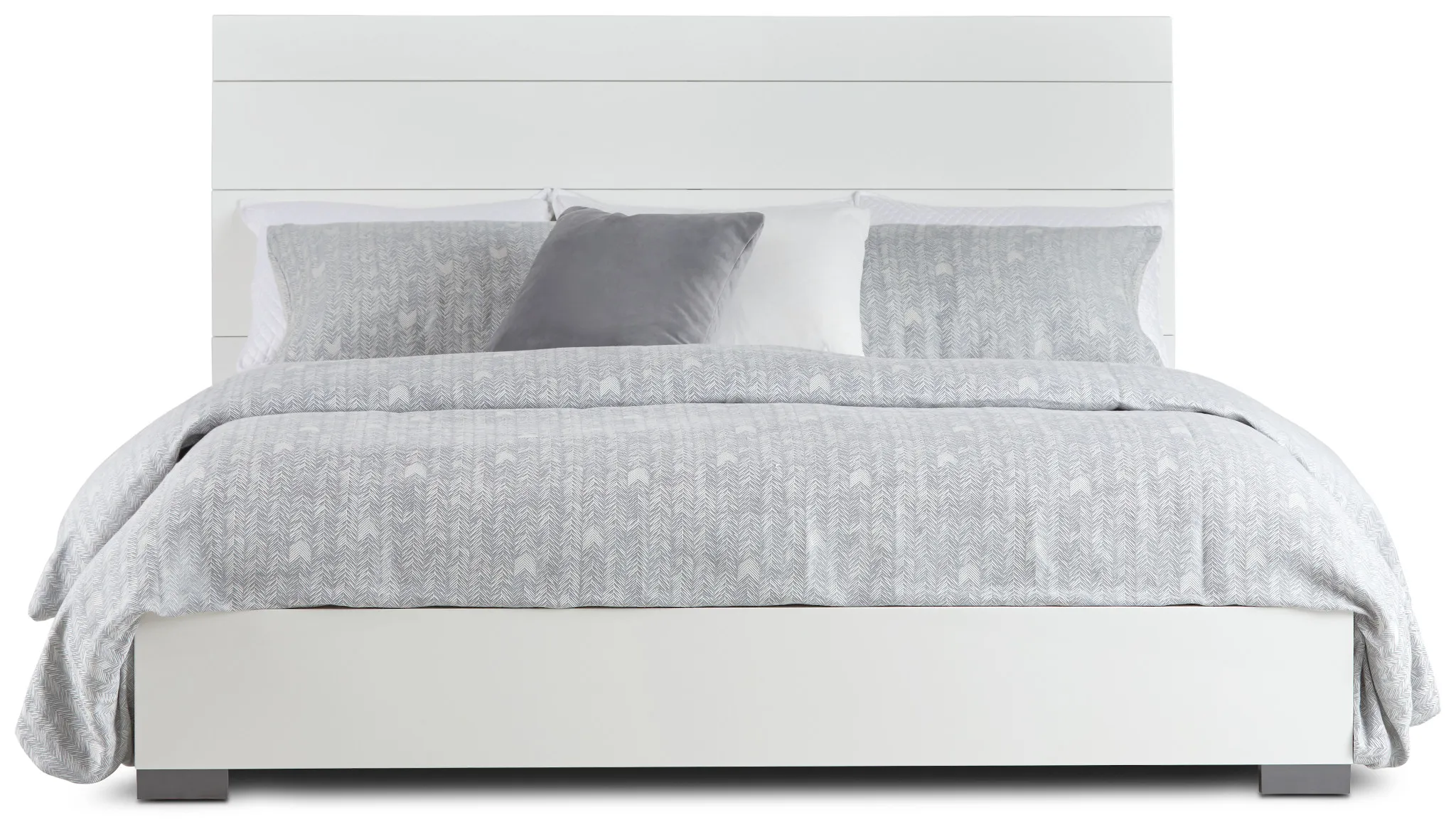 Oslo White Platform Bed
