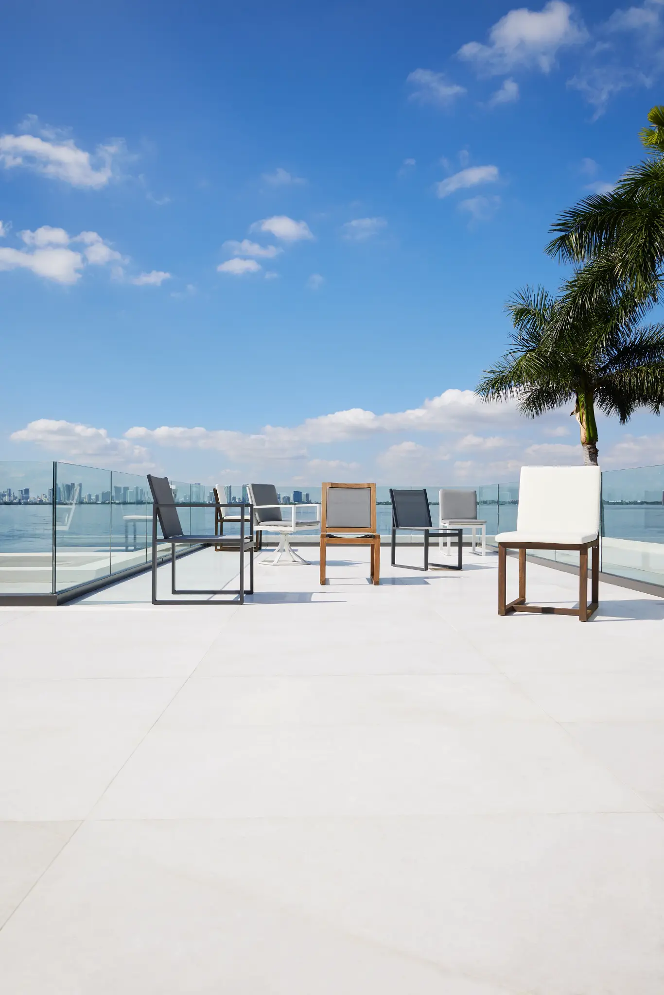 Linear Teak Sling Chair Linear Teak Sling Chair