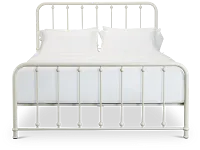 Rory White Metal Panel Bed