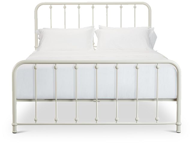 Rory White Metal Panel Bed (2)